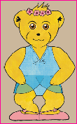 Graphic of Melody Bear in a demi plie