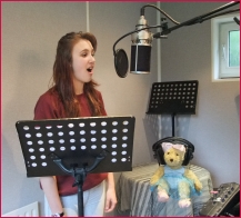 Stephanie singing Melody Bear's First Tap & Modern song