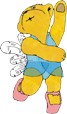 Graphic of Melody Bear gliding like a swan