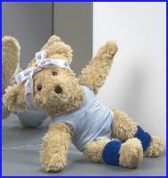 Photo of Melody Bear doing her jazz dancing wearing blue ankle warmers