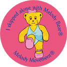 Graphic of dance award sticker copyright R Beeton J Ewing Melody Movement Early Learning
