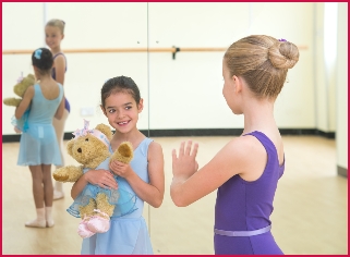 Melody Bear and young ballerinas