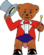 Graphic of Milligan Bear dancing