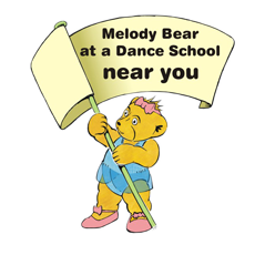 Graphic of Melody Bear holding a banner, Melody Bear logo.  Copyright R Beeton, J Ewing Melody Movement Early LearningMelody Bear logo.  Copyright R Beeton, J Ewing Melody Movement Early Learning