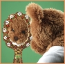Photo of Milligan Bear as he explores the five senses