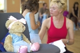 Melody Bear always helps Jill Bridger in the Melody Movement dancing classes