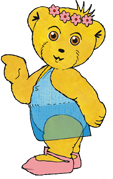 Graphic of Melody Bear as the ballerina bear