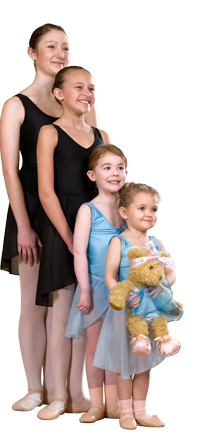 Photo of dancers of different ages in a line